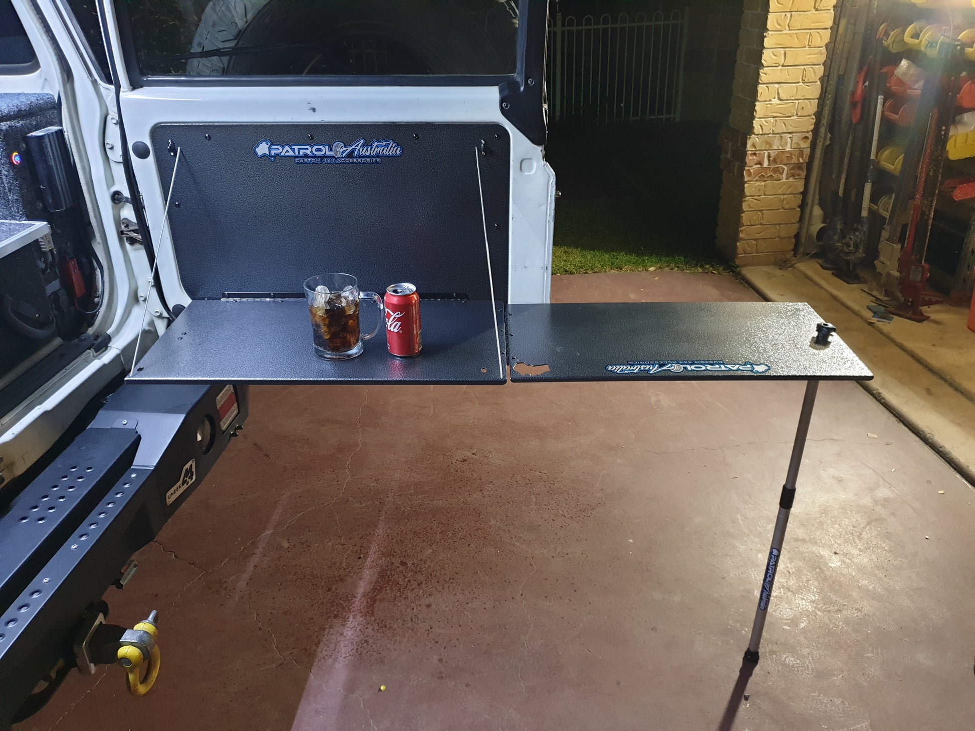 Toyota 76 barn door table