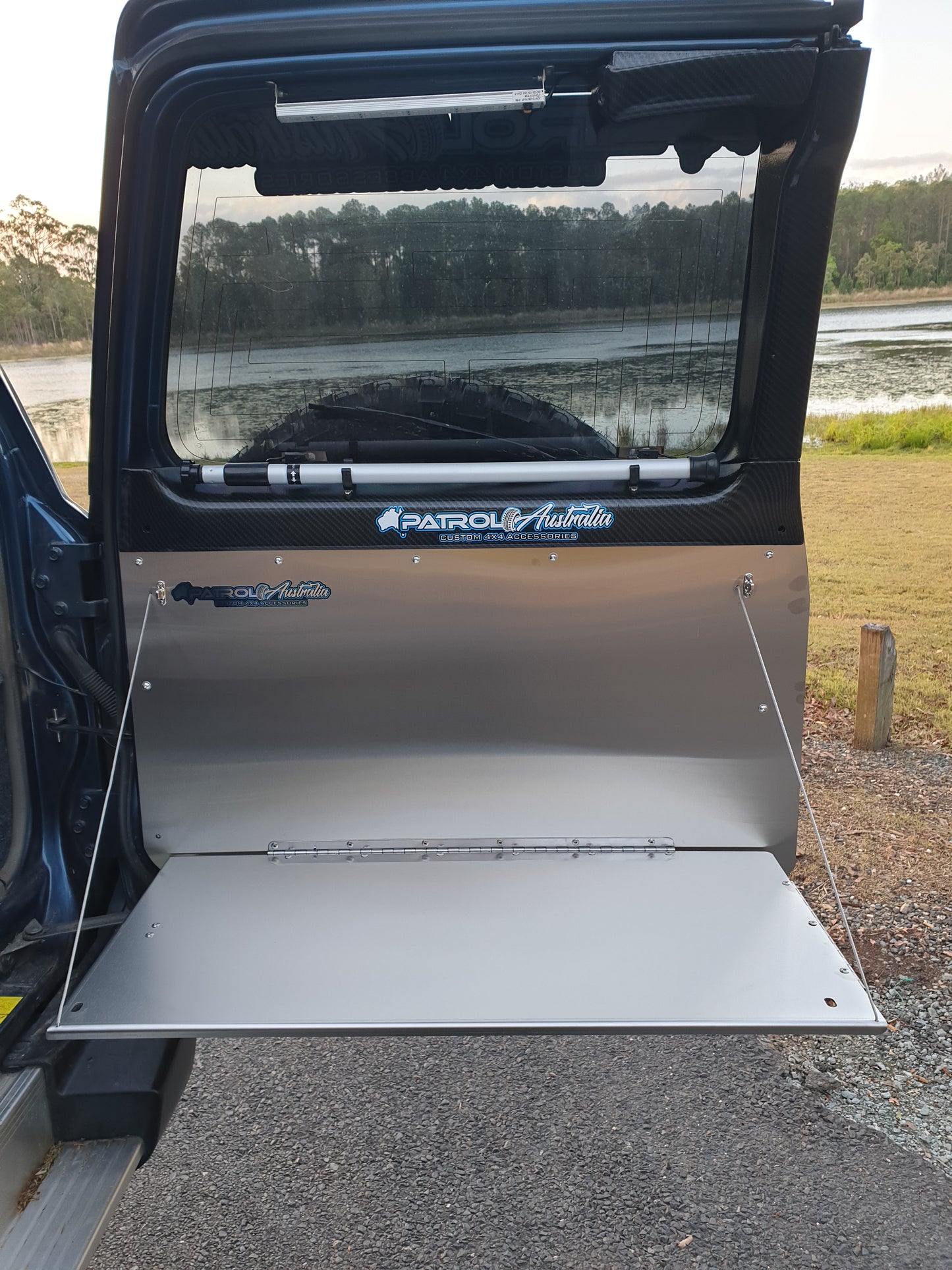 Nissan GU Patrol Stainless Steel Barn Door Table (Single Table)