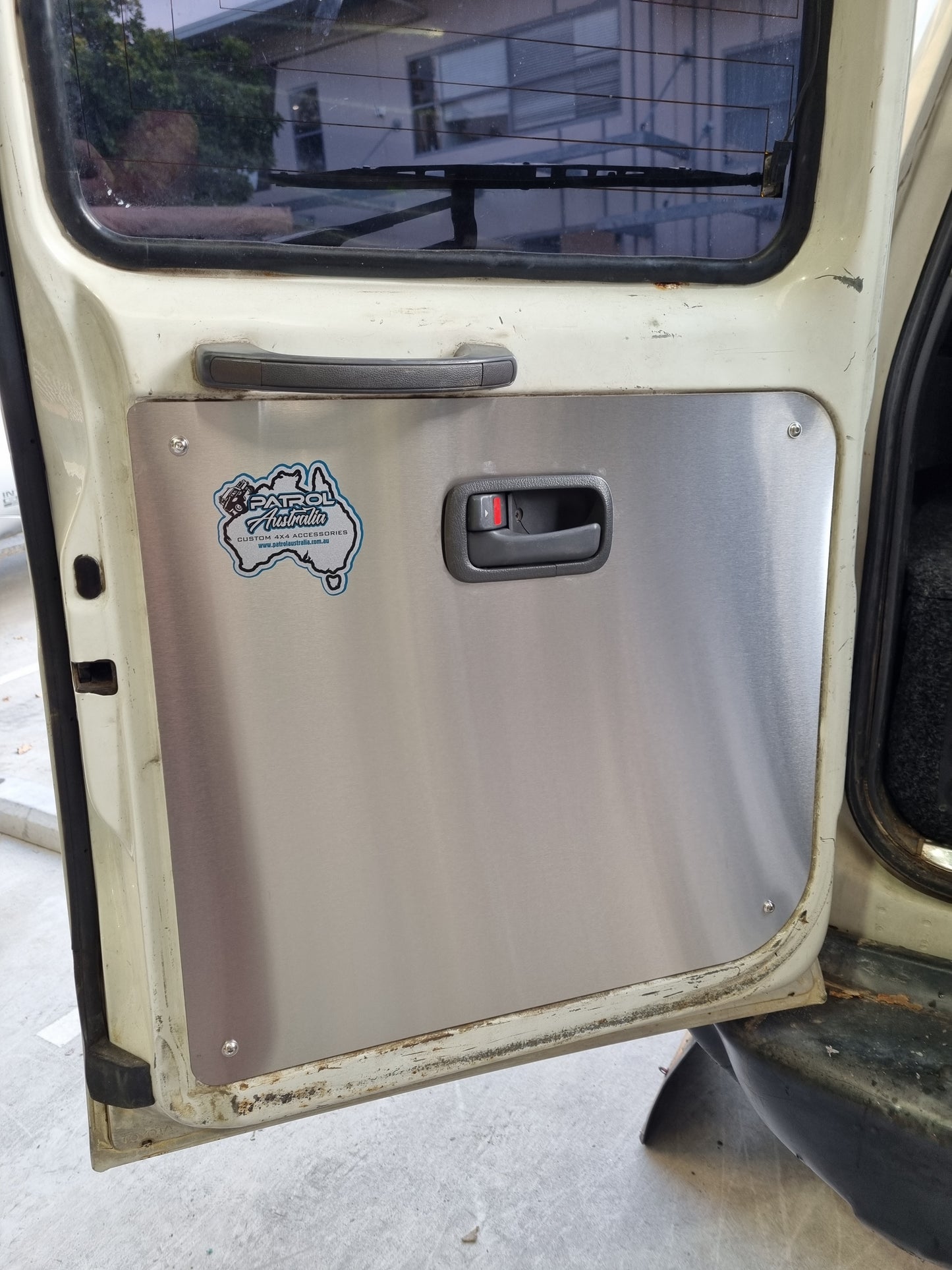 Toyota 80 Series Stainless Steel Deluxe Barn Door Table