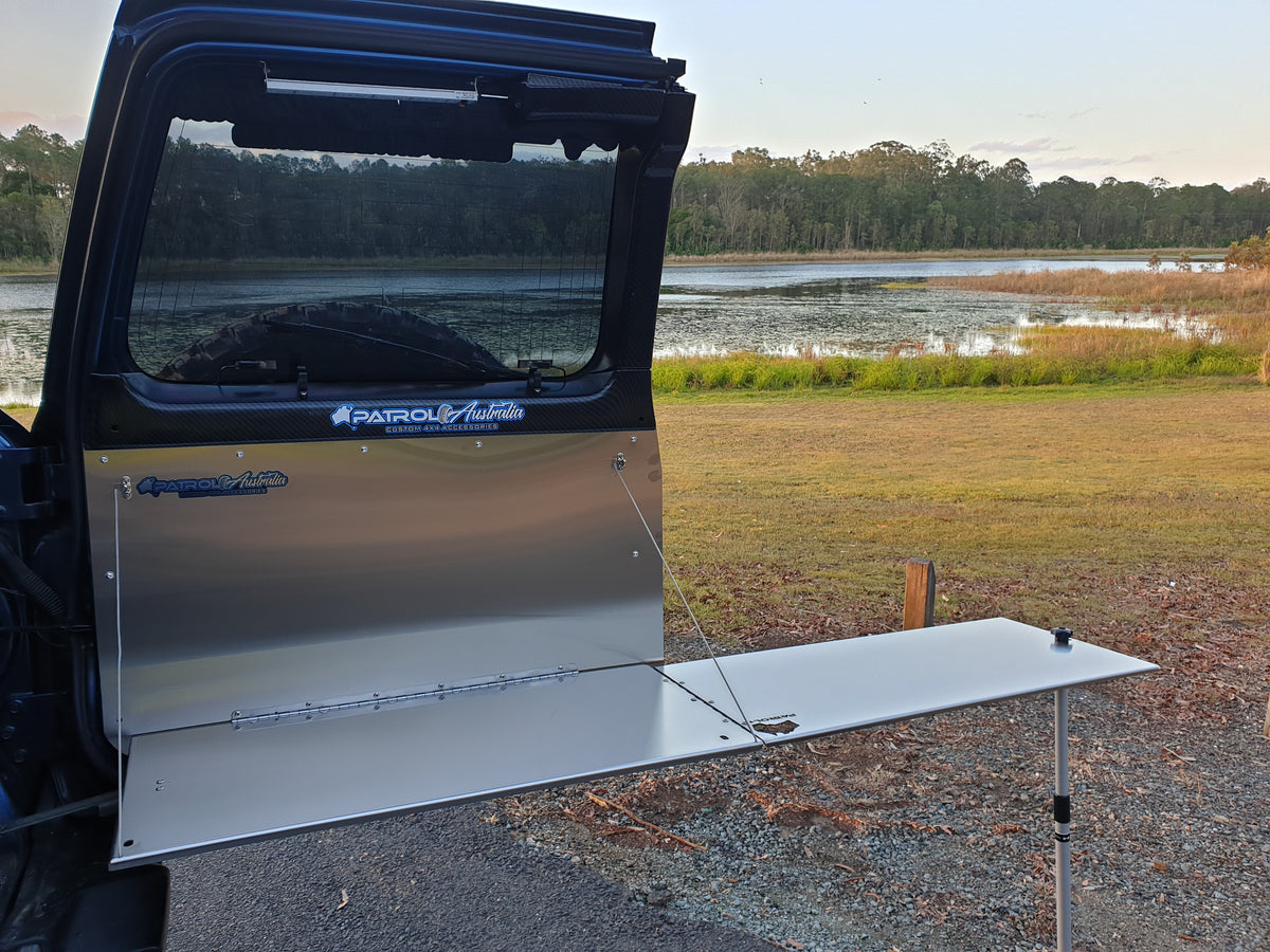 Nissan GU Patrol Stainless Steel Deluxe Barn Door Table – Patrol Australia